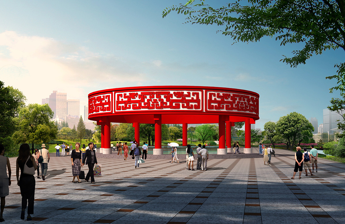 高(gāo)鐵(tiě)廣場(chǎng)中心景觀